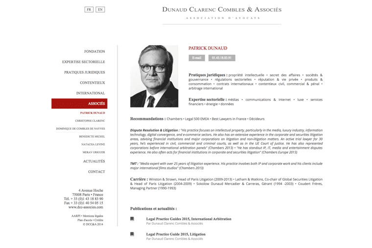 site internet avocat Paris 75