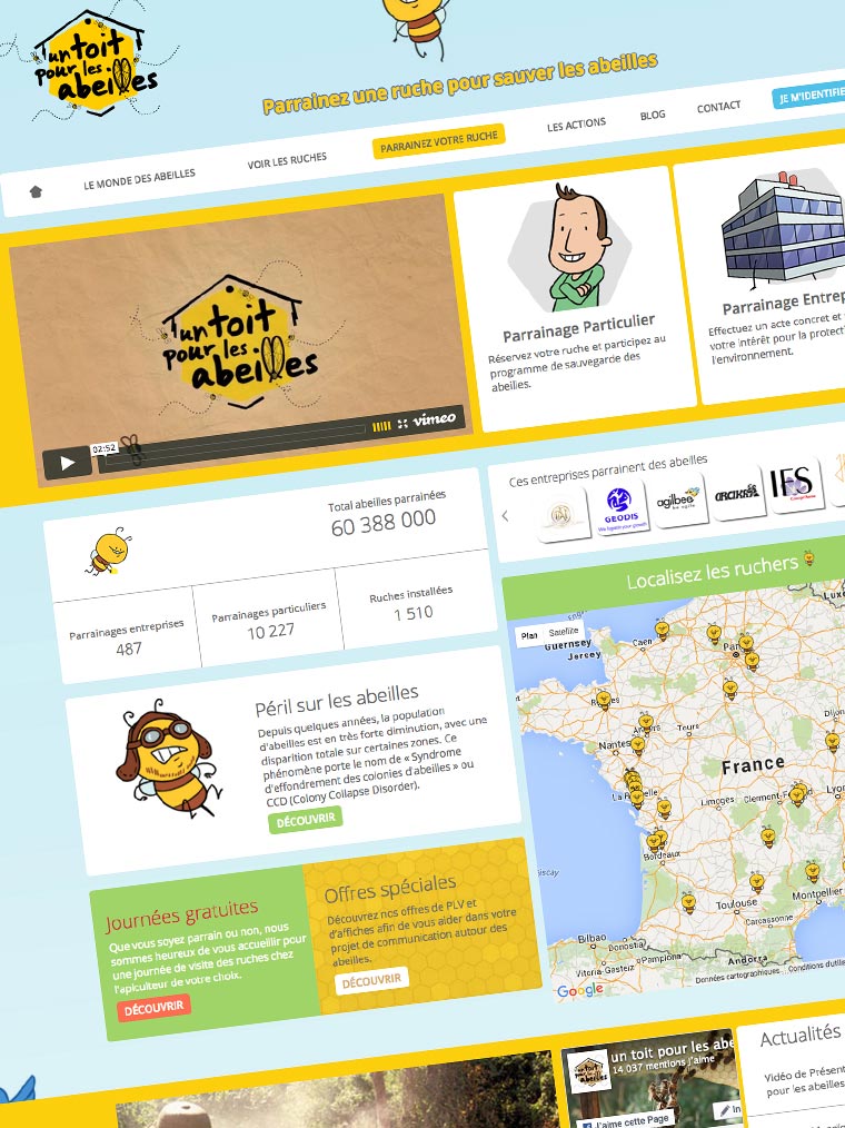 Agence web Paris Un-toit-pour-les-abeilles-developpement-site-internet-sur-mesure-e-commerce